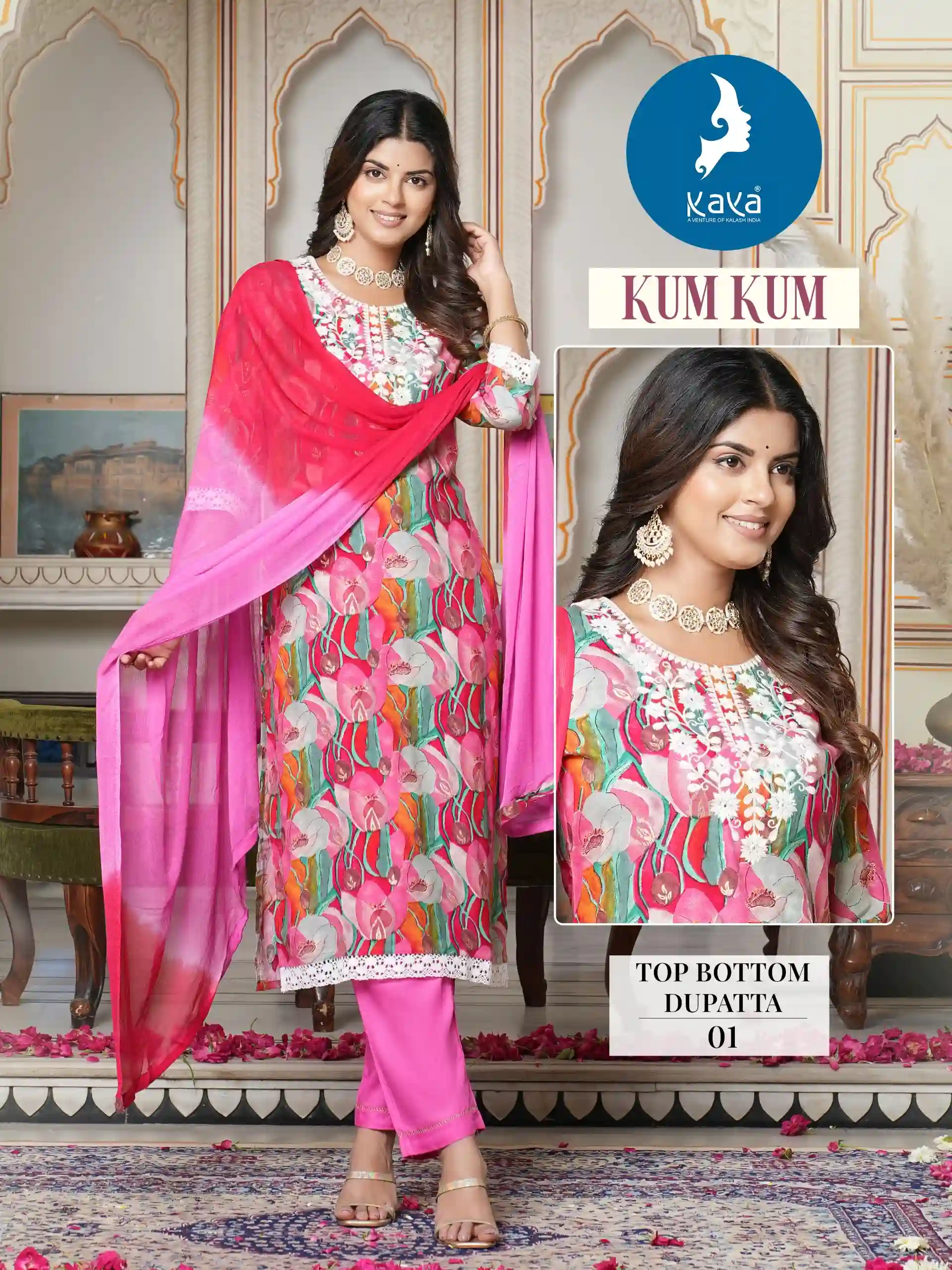 Kaya Kumkum Premium Rayon Print Wholesale Salwar Suit Catalog — Wholesale Readymade Suit, Kaya wholesale from Surat - Gallery Image 4